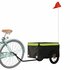 Fietstrailer 30 Kg Ijzer Zwart En 120 x 54 x 44 cm Groen_