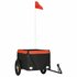 Fietstrailer 30 Kg Ijzer Zwart En 120 x 54 x 44 cm Oranje_