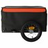 Fietstrailer 30 Kg Ijzer Zwart En 120 x 54 x 44 cm Oranje_