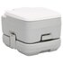 Campingtoilet Draagbaar 10+10 L Hdpe Grijs En Wit 41.5 x 36.5 x 30 cm_