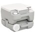 Campingtoilet Draagbaar 10+10 L Hdpe Grijs En Wit 41.5 x 36.5 x 30 cm_