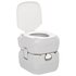 Campingtoilet Draagbaar 22+12 L Hdpe Grijs En Wit_