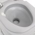 Campingtoilet Draagbaar 22+12 L Hdpe Grijs En Wit_