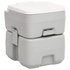 Campingtoilet Draagbaar 20+10 L Hdpe Grijs En Wit_