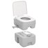 Campingtoilet Draagbaar 20+10 L Hdpe Grijs En Wit_