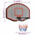 Basketbalbord Polyetheen 71 x 45 x 2 cm Zwart_