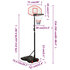 Basketbalstandaard 216-250 Cm Polyetheen Wit_