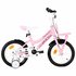 Kinderfiets Met Voordrager 14 Inch Wit En Roze_