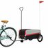 Fietstrailer 30 Kg Ijzer Zwart En 122 x 53 x 53 cm Rood_