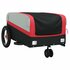 Fietstrailer 30 Kg Ijzer Zwart En 122 x 53 x 53 cm Rood_