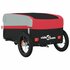 Fietstrailer 30 Kg Ijzer Zwart En 122 x 53 x 53 cm Rood_