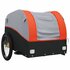 Fietstrailer 30 Kg Ijzer Zwart En Oranje orange 123 x 52 x 53 cm_