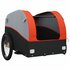 Fietstrailer 30 Kg Ijzer Zwart En Oranje orange 123 x 52 x 53 cm_