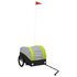 Fietstrailer 30 Kg Ijzer Zwart En 123 x 52 x 53 cm Groen_