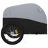 Fietstrailer 30 Kg Ijzer Zwart En 123 x 52 x 53 cm Grijs_