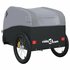 Fietstrailer 30 Kg Ijzer Zwart En 123 x 52 x 53 cm Grijs_