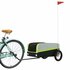 Fietstrailer 30 Kg Ijzer Zwart En 122 x 52.5 x 42.5 cm Groen_