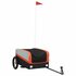 Fietstrailer 30 Kg Ijzer Zwart En Oranje 122 x 52.5 x 42.5 cm orange_