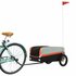 Fietstrailer 30 Kg Ijzer Zwart En Oranje 122 x 52.5 x 42.5 cm orange_