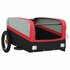 Fietstrailer 30 Kg Ijzer Zwart En 122 x 52.5 x 42.5 cm Rood_