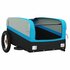 Fietstrailer 30 Kg Ijzer Zwart En 122 x 52.5 x 42.5 cm Blauw_