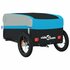 Fietstrailer 30 Kg Ijzer Zwart En 122 x 52.5 x 42.5 cm Blauw_