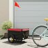 Fietstrailer 30 Kg Ijzer Zwart En 120 x 54 x 44 cm Rood_