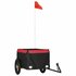 Fietstrailer 30 Kg Ijzer Zwart En 120 x 54 x 44 cm Rood_