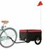 Fietstrailer 30 Kg Ijzer Zwart En 120 x 54 x 44 cm Rood_