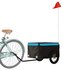 Fietstrailer 30 Kg Ijzer Zwart En 120 x 54 x 44 cm Blauw_