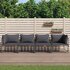 4-Delige Loungeset Met Kussens Poly Rattan Antracietkleurig Donkergrijs 2x hoek + 2x midden_