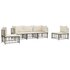 5-Delige Loungeset Met Kussens Poly Rattan Antracietkleurig Beige 2x hoek + 3x midden_