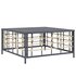 3-Delige Loungeset Met Kussens Poly Rattan Antracietkleurig Donkergrijs 2x hoek + Tafel_