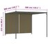 Pergola Met Uittrekbaar Dak 80 G/M² 3X3 M Taupe_