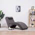 Massage Chaise Longue Met Kussen Kunstleer Grijs_