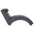 Massage Chaise Longue Met Kussen Kunstleer Grijs_