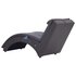 Massage Chaise Longue Met Kussen Kunstleer Grijs_