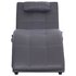 Massage Chaise Longue Met Kussen Kunstleer Grijs_