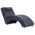 Massage Chaise Longue Met Kussen Kunstsuède Grijs_