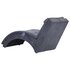 Massage Chaise Longue Met Kussen Kunstsuède Grijs_