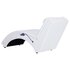 Massage Chaise Longue Met Kussen Kunstleer Wit_