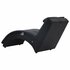 Massage Chaise Longue Met Kussen Kunstleer Zwart_