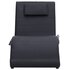 Massage Chaise Longue Met Kussen Kunstleer Zwart_