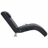 Massage Chaise Longue Met Kussen Kunstleer Zwart_