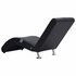 Massage Chaise Longue Met Kussen Kunstleer Zwart_