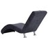 Chaise Longue Met Kussen Kunstsuède Grijs_