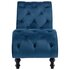 Chaise Longue Fluweel Blauw_