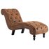 Chaise Longue Kunstsuède Bruin_