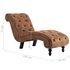 Chaise Longue Kunstsuède Bruin_