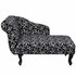 Chaise Longue Stof Zwart En Wit_